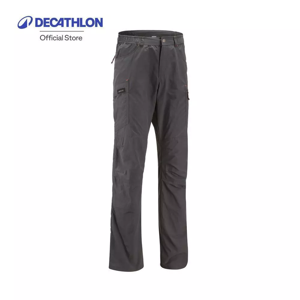 Decathlon Men'S Trek 100 Trousers Af กางเกงเดินป่าขายาวสำหรับผู้ชาย รุ่น Trek 100 - Grey