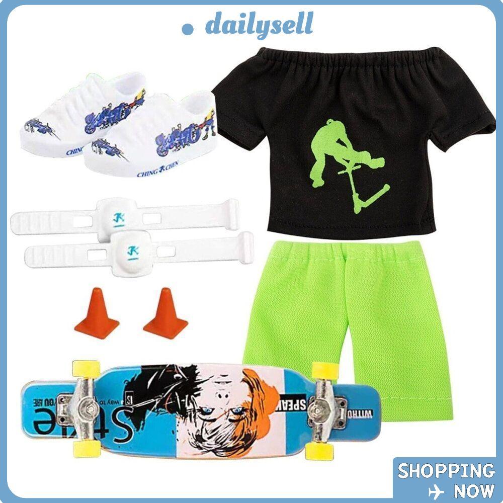 DAILY Small Finger Skateboard Finger Skateboard Mini Finger Clothing With Pants & Shoes