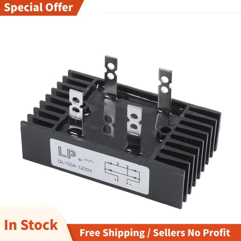 100Amp 1200Volts 4 Pins 1 เฟสไดโอดสะพาน Rectifier QL100 ประเภท