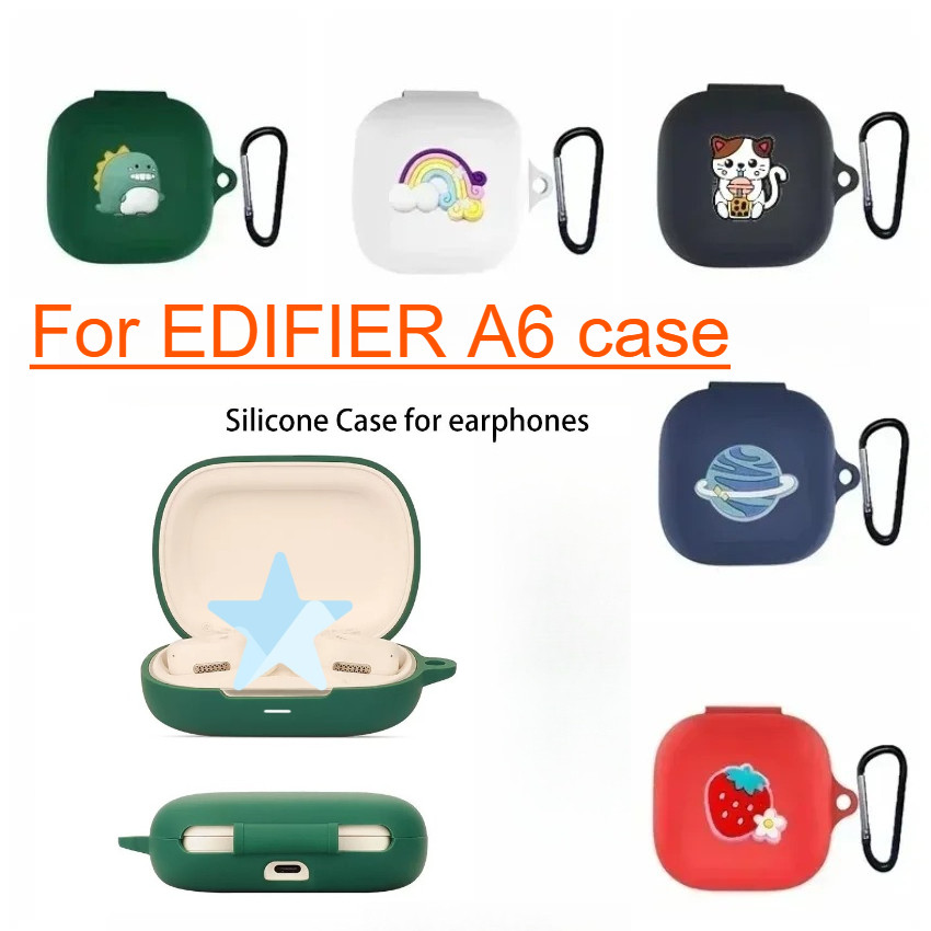 สําหรับ EDIFIER FitFree / A6 กรณีการ์ตูนสัตว์ตลกซิลิโคนนุ่มหูฟังสําหรับ EDIFIER a6 กล่องป้องกัน fund