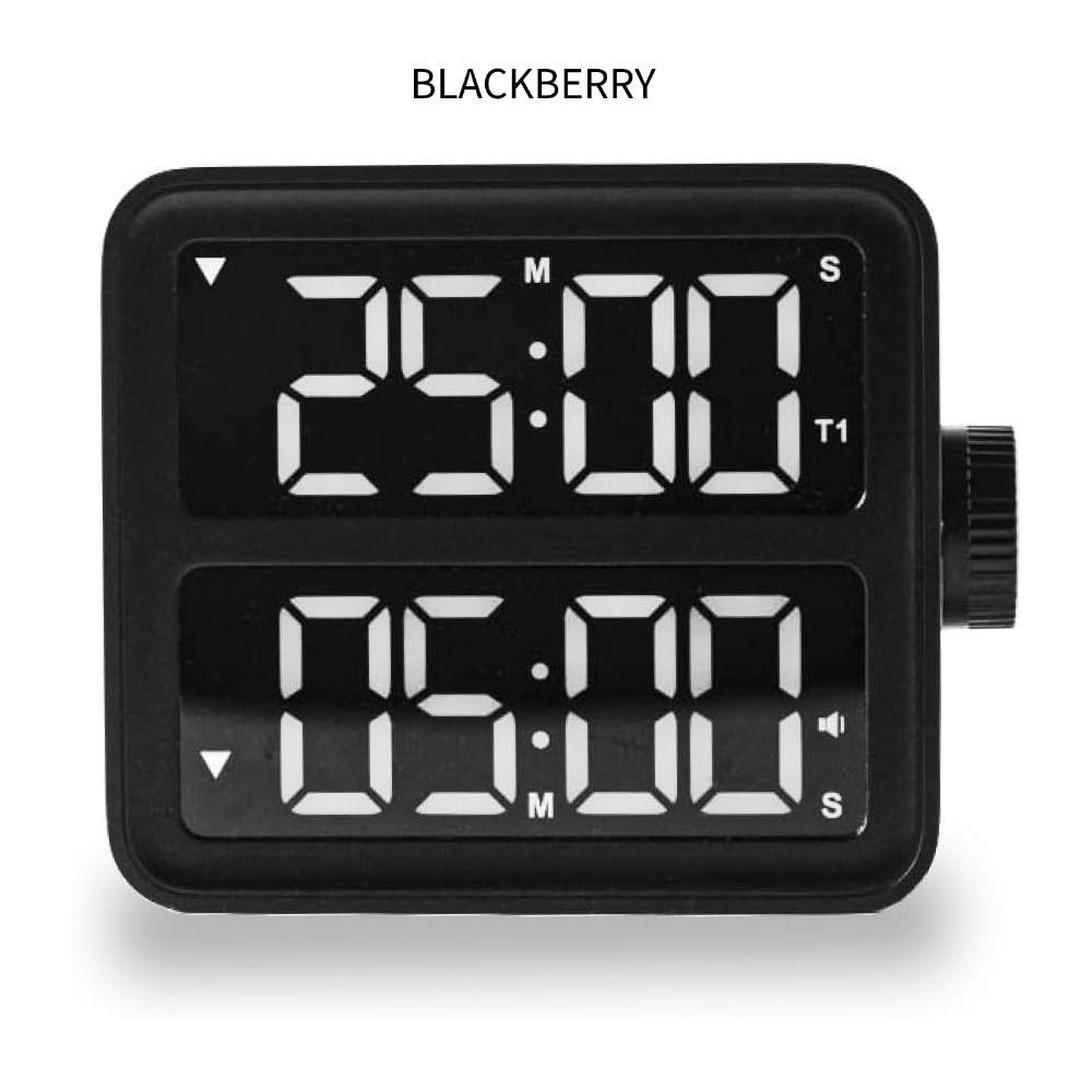 BLACKBERRY Pomodoro Timer, Minimal แบบชาร์จไฟได้ Visual Timer, สํานักงานนาฬิกาปลุกเงียบแม่เหล็กสีเทา