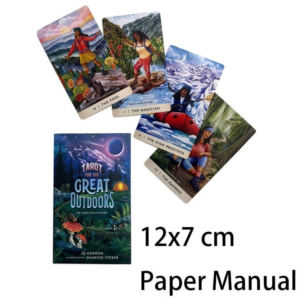 Tarot for The Great Outdoors 12x7cm Paper Manual Card Games 78-Card Deck Centered on Favorite Places