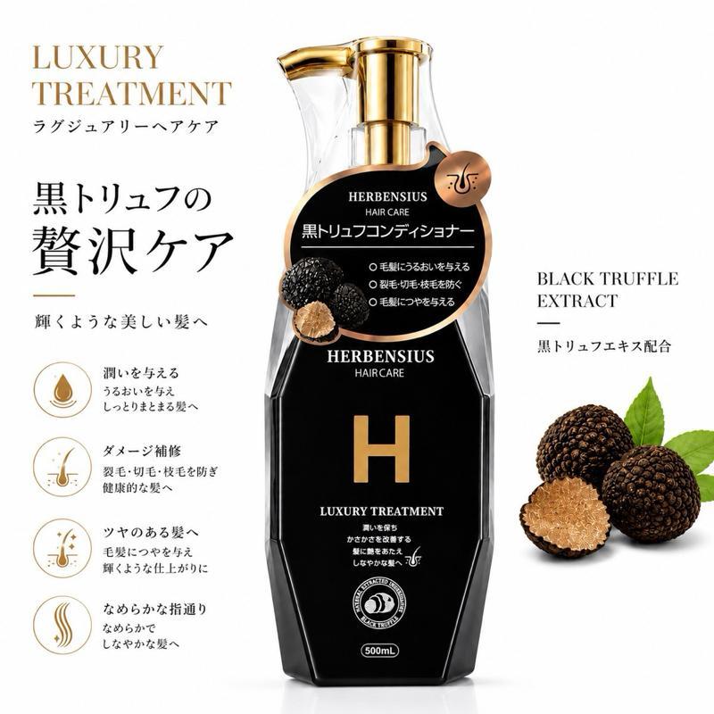 HERBENSIUS LUXURY TREATMENT ทรีตเมนต์บำรุงเส้นผม Black Truffle Extract ( 500 ml)