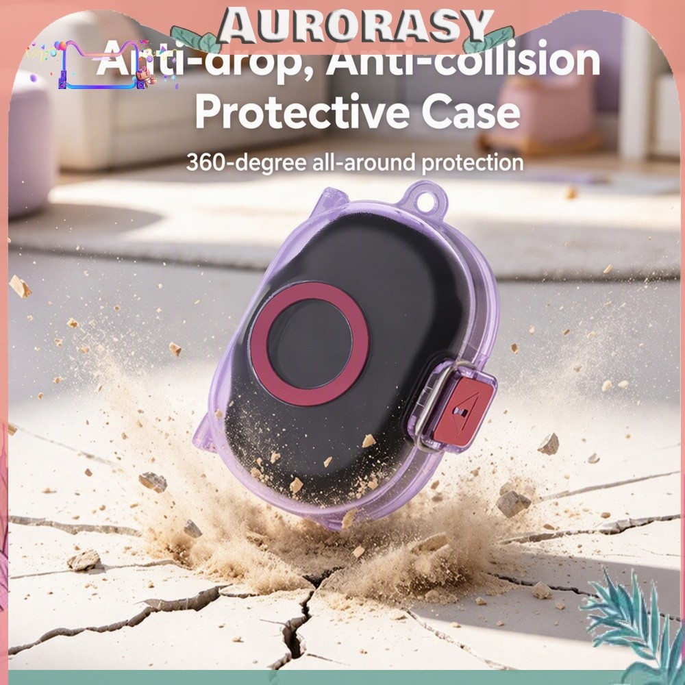 ❤เช่น❤Snap-on เปลือก TPU แบบใสสําหรับ Anker Soundcore Space A40 ฝาครอบคาราบิเนอร์โลหะแบบพับได้