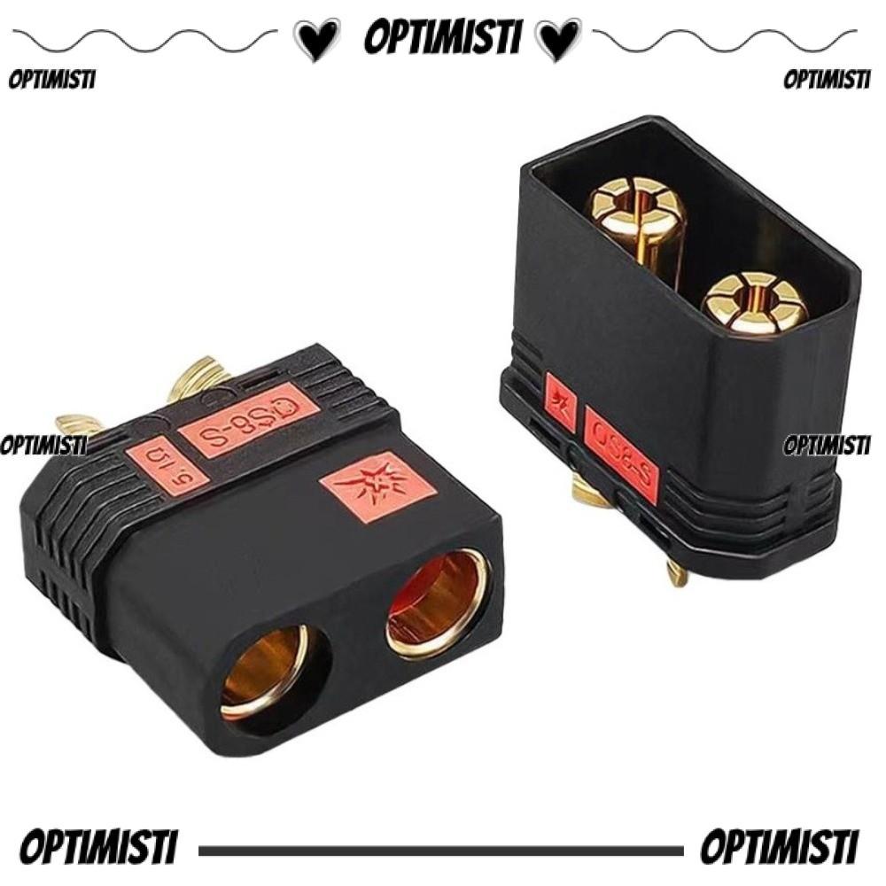 OPTIMISTIVF ขั้วต่อ QS8-S สีดํากระแสสูง ปลั๊กแบตเตอรี่ QS8P-S, Anti Spark Gold Plated QS8-S MF ปลั๊ก