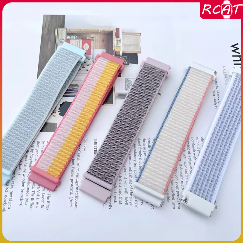 สายลูปไนลอน 22 มม. 20 มม.for Garmin Watch/Forerunner 165 570 265/Samsung/Huawei/Amazfit Bip 6 5/ Redmi Watch 5 Active