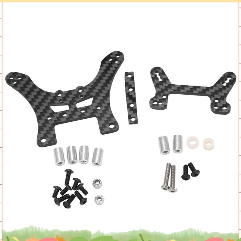 2 ชิ้นคาร์บอนไฟเบอร์ด้านหน้าและด้านหลัง Shock Tower สําหรับ DF-02 DF02 RC รถอะไหล่อัพเกรดอุปกรณ์เสริ