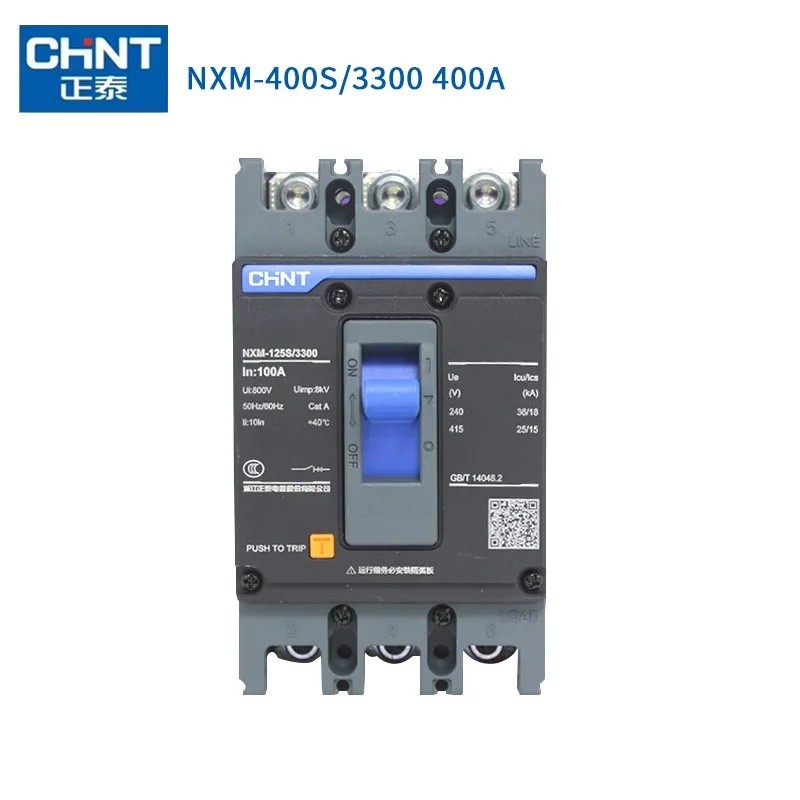 NRGN Chint NXM-400S/3300 400A Mccb 400A Mccb Amp Circuit Breaker Circuit Breaker Chint