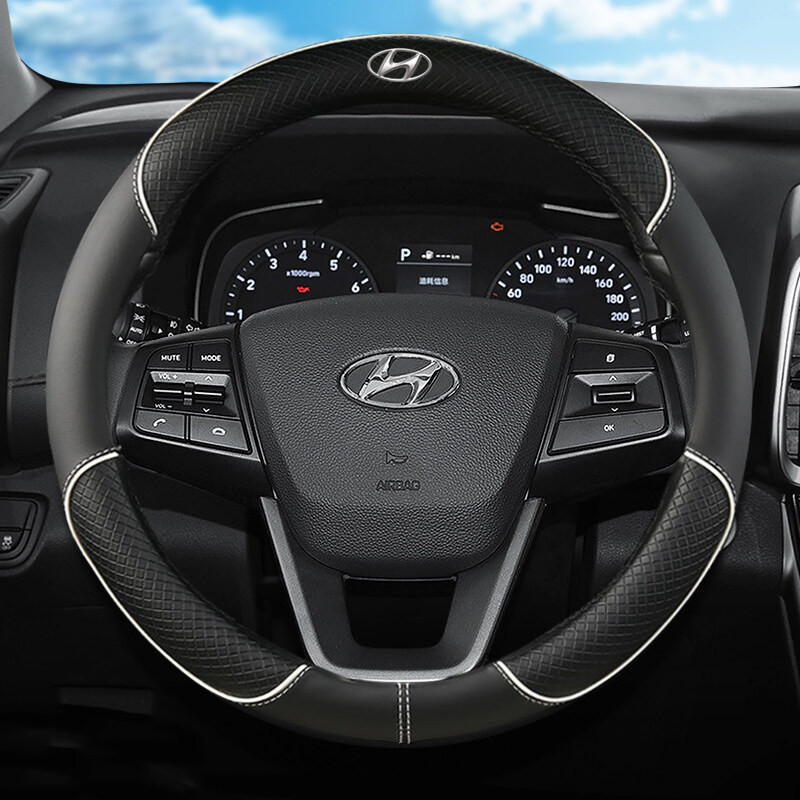 สําหรับ Hyundai Ioniq 6 5 Kona Certa Elantra N Santa Fe I10 Sonata Tucson Accent พวงมาลัยฝาครอบ PU ห