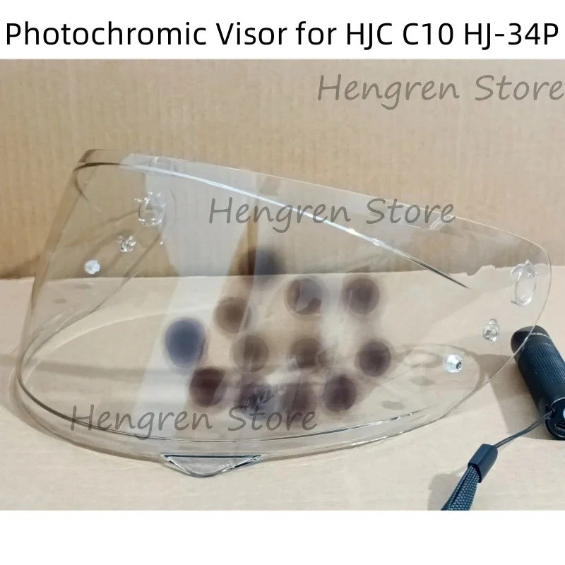 Photochromic Visor สําหรับ HJC C10 HJ-34P HJ 34P หมวกกันน็อคเลนส์ Glass Shield Winshield Viewfinder 