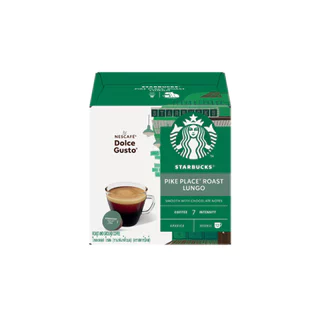 STARBUCKS BY NESCAFE DOLCE GUSTO เนสกาแฟ โดลเช่ กุสโต้ แคปซูลกาแฟ LUNGO PIKE PLACE ไพค์เพลส 12แคปซูล/กล่อง (1 กล่อง)