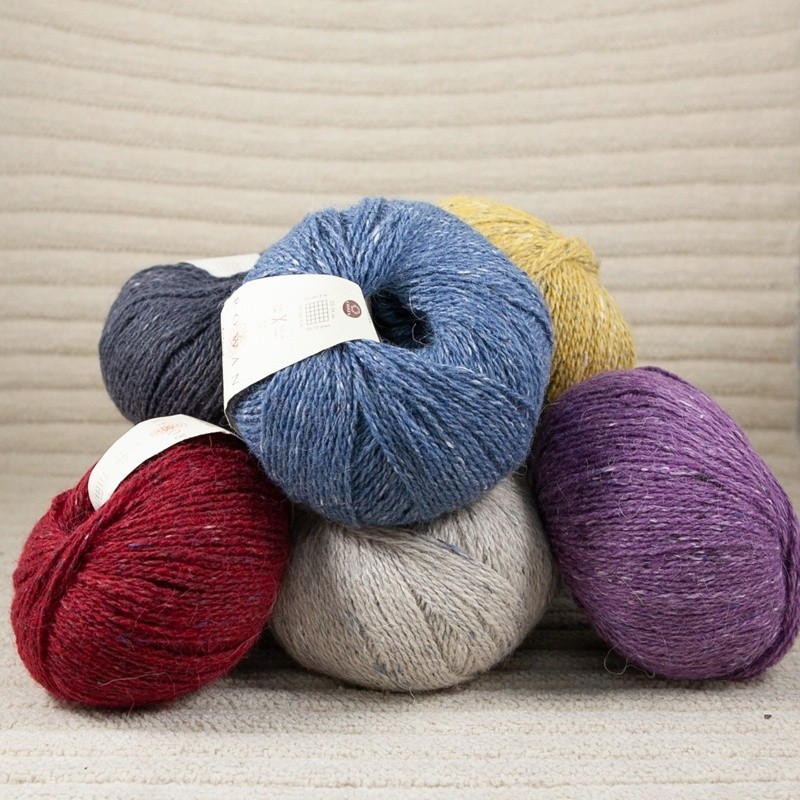 เส้นด้าย Lian Gongfang Yarn UK ROWAN Alpaca Wool Yarn Jacquard A Color Card 50g/175m ราคาเปลี่ยนแปลง