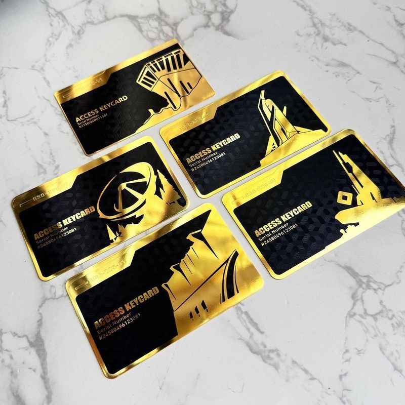 Delta Noble Gold Card Bounce Audio วัสดุโลหะ อย่าเซ็นเซอร์ Delta Metal Card Collectibles