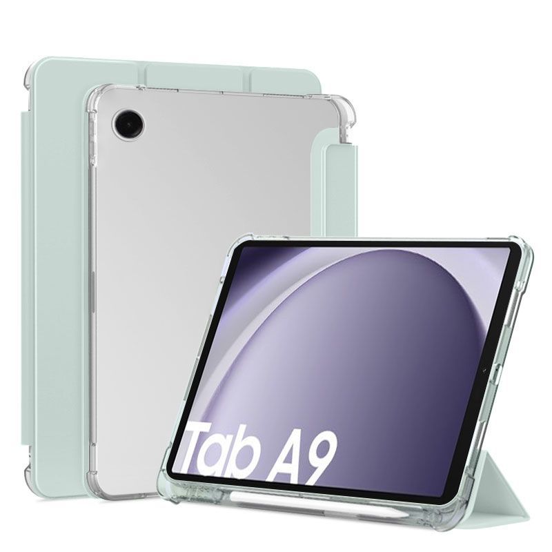 SAMSUNG แท็บเล็ตTPUสําหรับSamsung Galaxy Tab A9 + A9 A8 2021 Soft Matte Clearปากกาสล็อตถุงลมนิรภัยแท