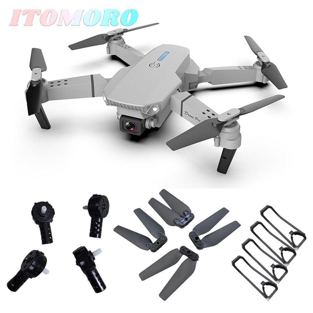 ITOMORO มอเตอร์ 4 ชิ้น, Universal ติดตั้งง่ายใบพัด, พลาสติก RC Drone RC Quadcopter อะไหล่ใบพัดกันชนส