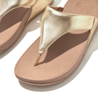 FITFLOP LULU LEATHER TOEPOST รองเท้าแตะแบบหูหนีบผู้หญิง รุ่น I88-675 สี GOLD