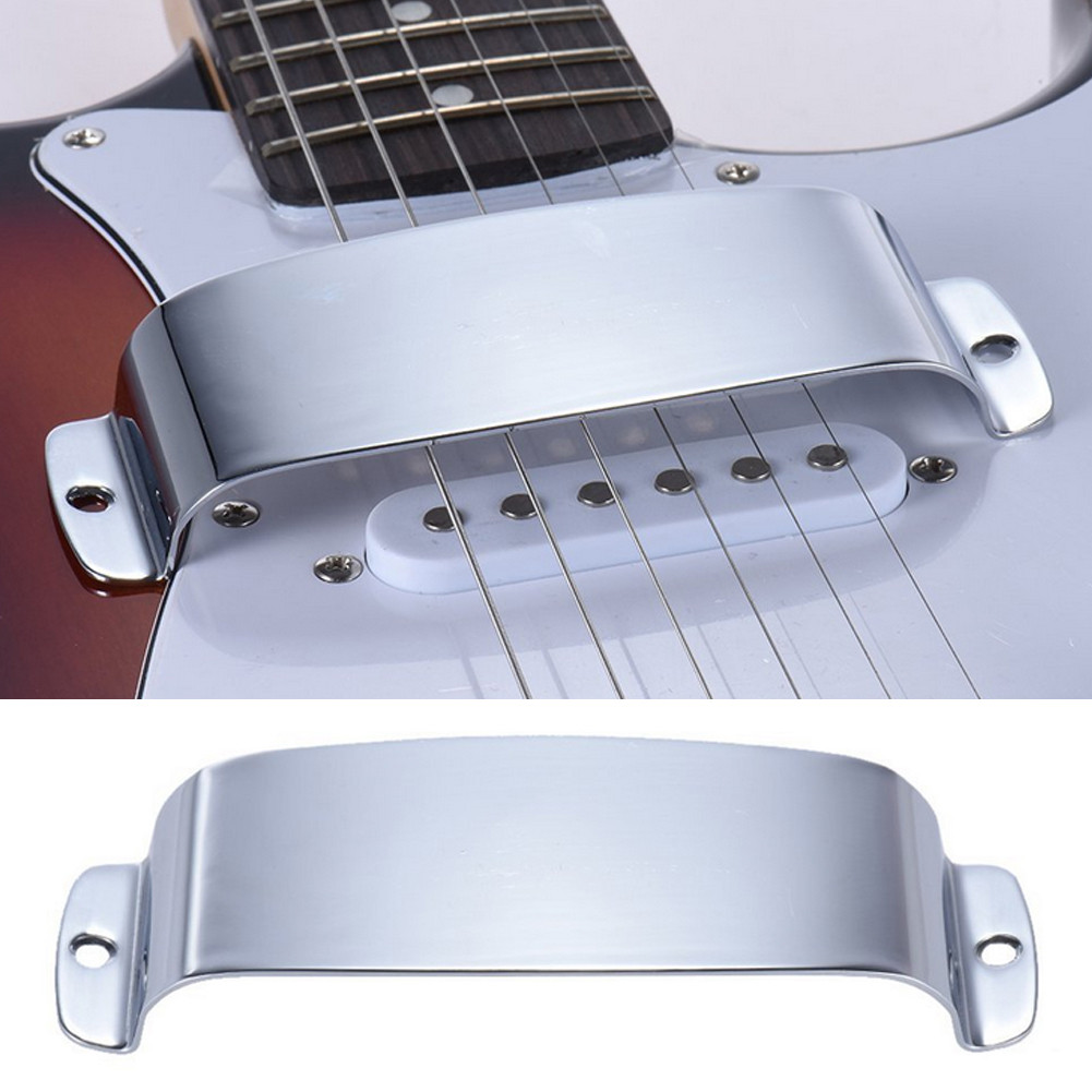 Music_studio-PH คุณภาพดี Alloy Pickup Bridge Cover ชุดอะไหล่สําหรับกีตาร์ JB Bass (สีเงิน)