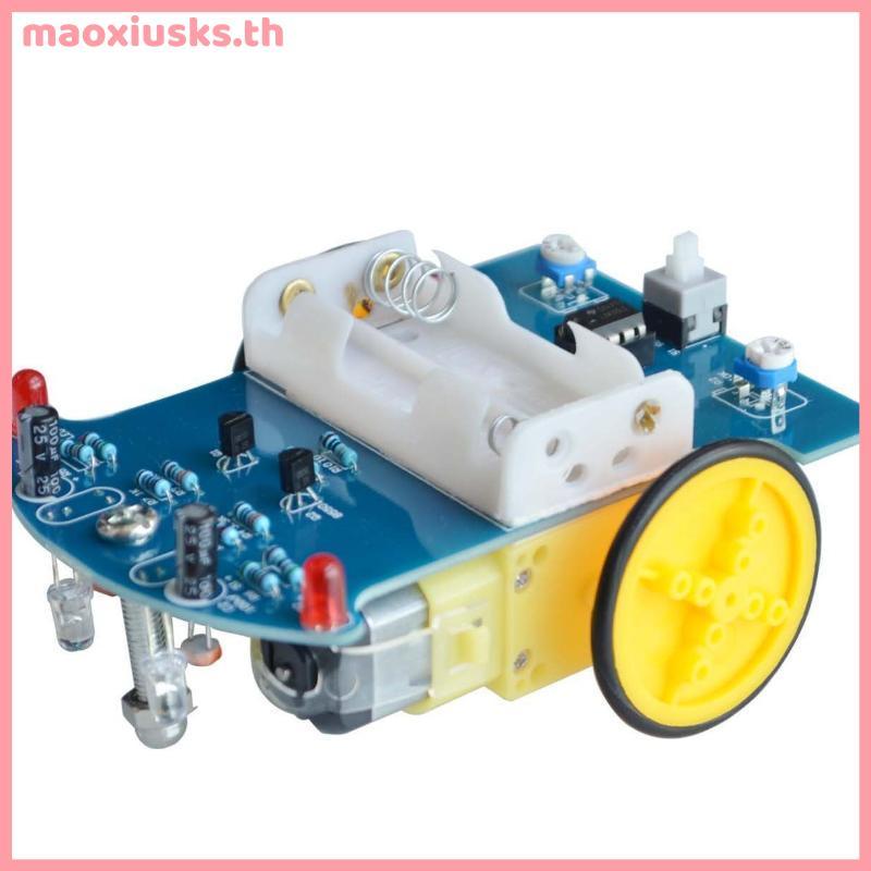 MAO อัจฉริยะ D2-1 Line Tracking Robot Car Kit DIY สีดําสีขาว Line Recognition สําหรับเริ่มต้นการเขีย