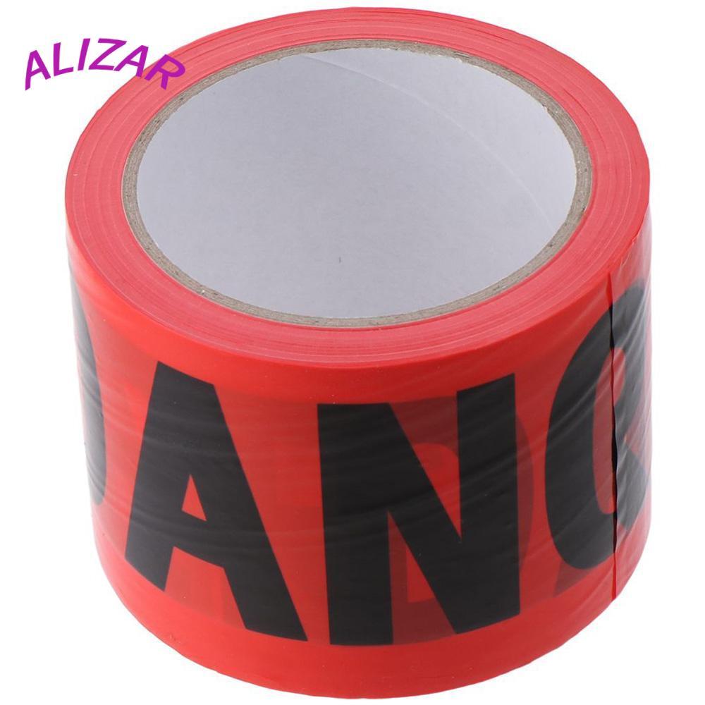 ALIZAR Red Danger Tape, 7.5 ซม.*100M Roll Caution Barrier Tape, ทนทาน Non-Adhesive Safety Warning Ta