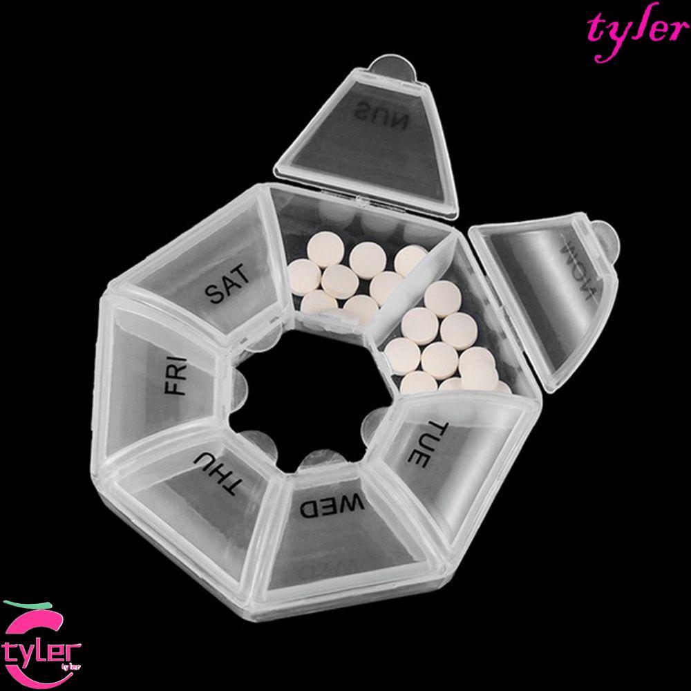 TYLER Pill Case Travel 7 Day Weekly Pill Organizer