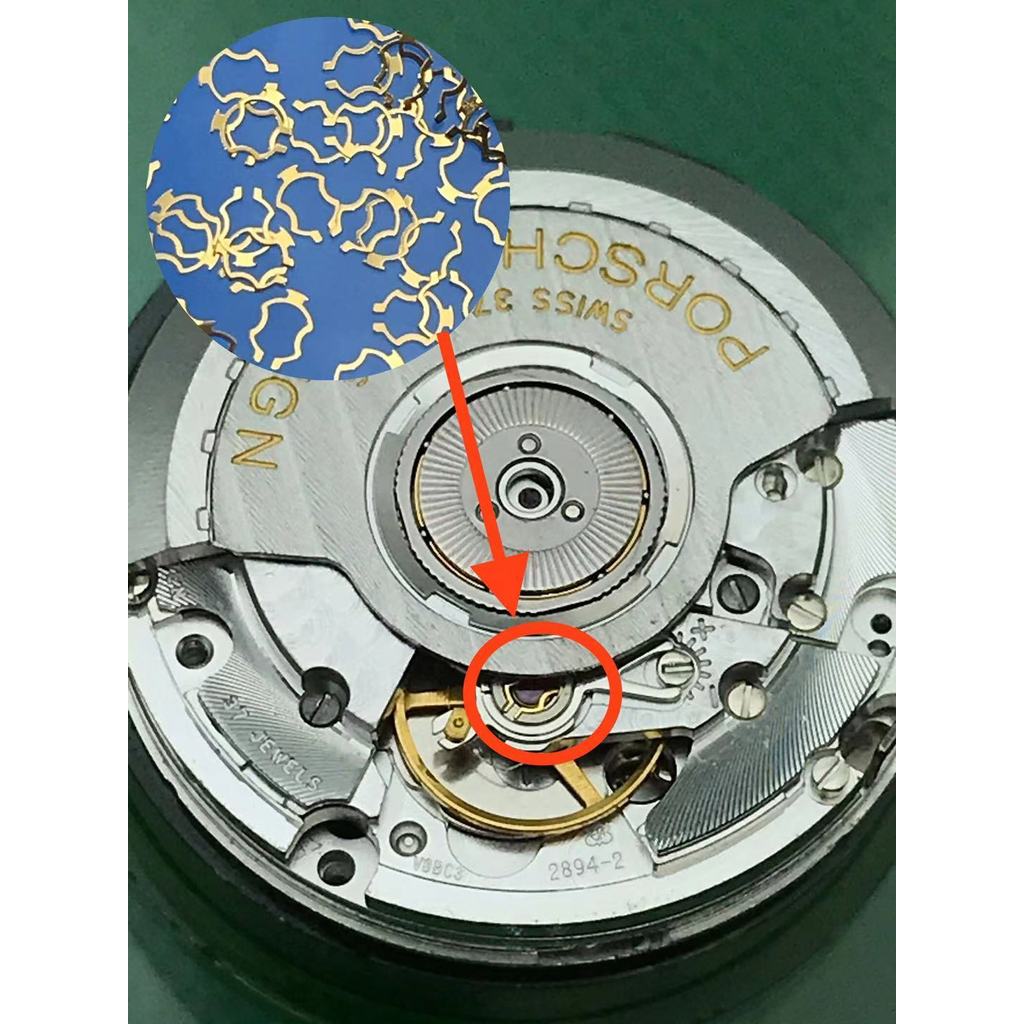 อุปกรณ์เสริมนาฬิกา ETA2892A2 การเคลื่อนไหวเพิ่มร้อยการบันทึกโช้คอัพสปริง 2893/2894 ฯลฯ สปริงโช้คอัพน