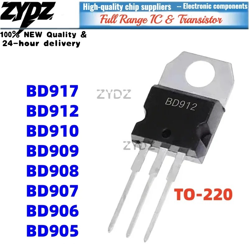 1-5PCS BD905 BD912 BD906 BD907 BD911 TO-220 BD908 BD909 BD910 ขายส่ง Field Effect ทรานซิสเตอร์