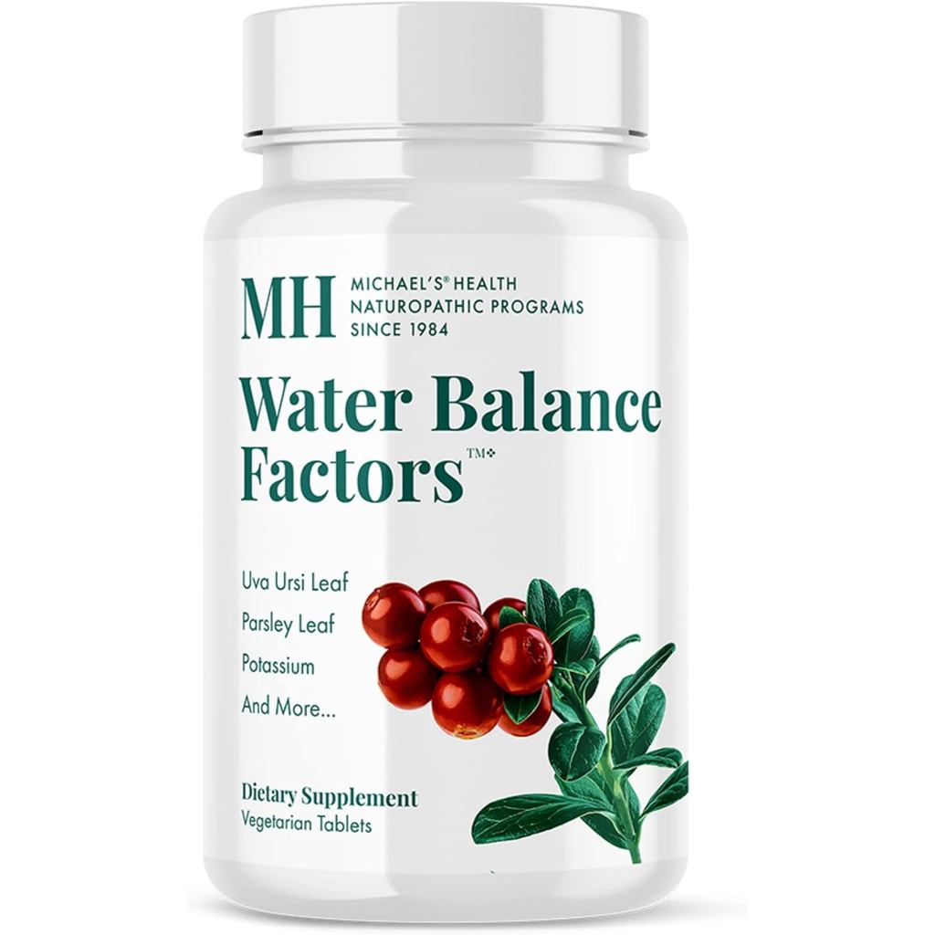Michaels Health โปรแกรม Naturopathic Water Balance Factors - 120 เม็ดมังสวิรัติ - ช่วยระดับของเหลวสม