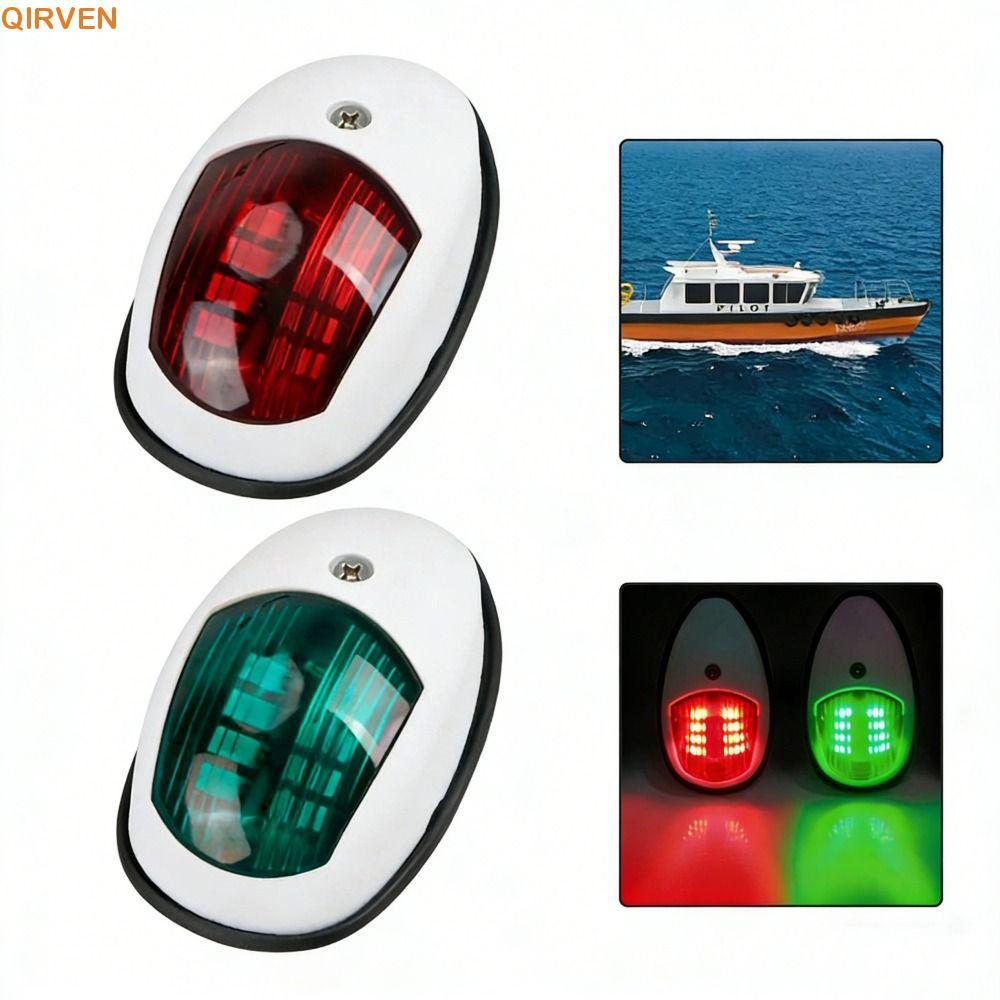 QIRVEN LED Navigation Light, LED Marine Sounding Light ไฟนําทางเรือสีแดงและสีเขียว, ไฟสัญญาณ ไฟเตือน
