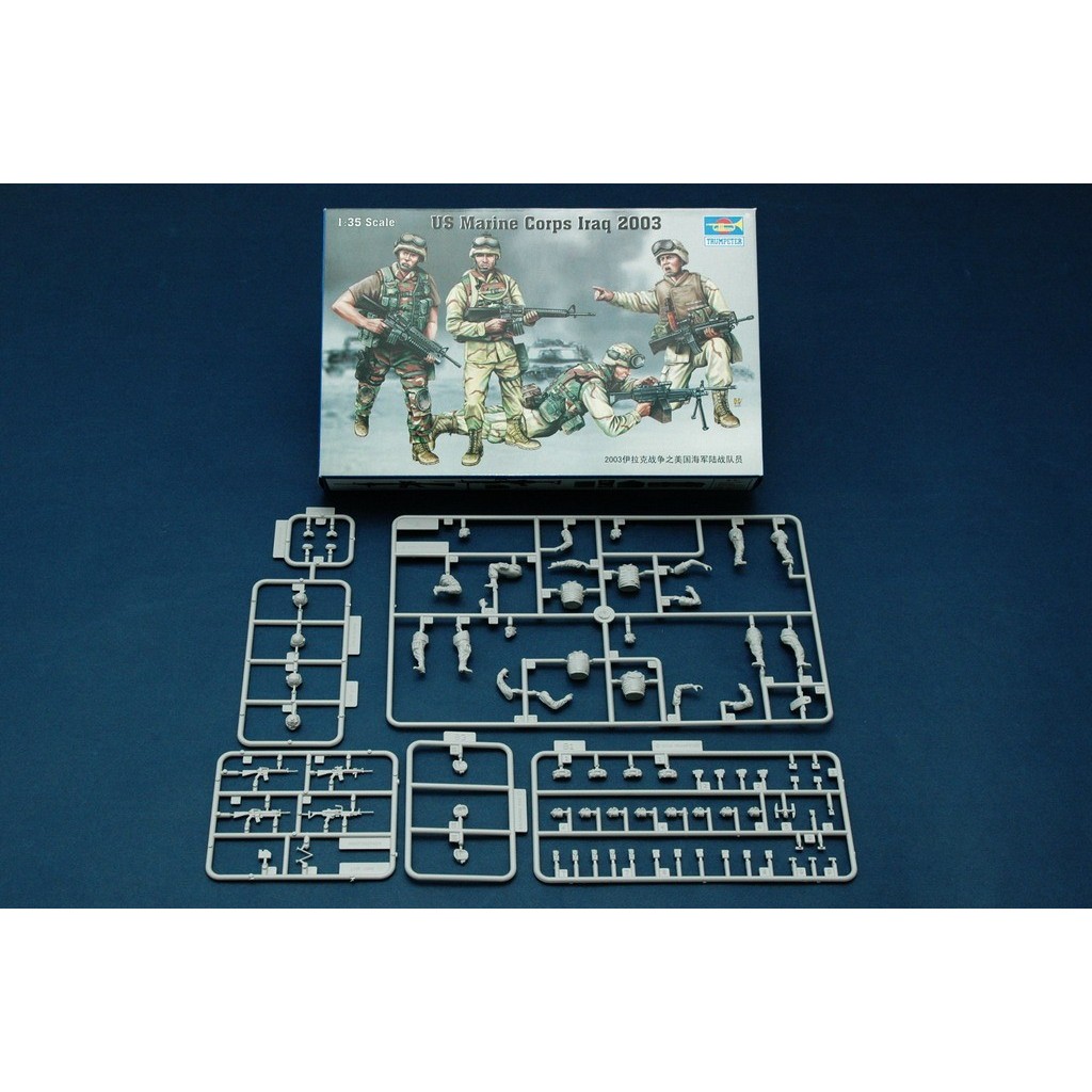 TRUMPETER 00407 1/35 Scale US Marine Corps Iraq 2003 ชุดโมเดล