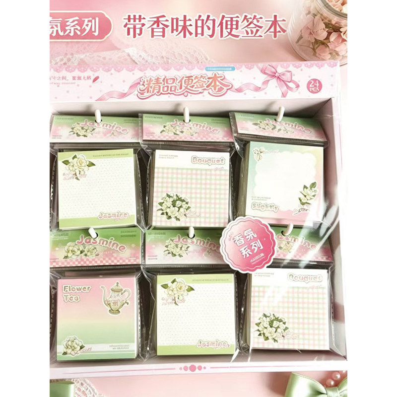 กลิ่นหอม Notepad สาวหัวใจน่ารัก Notepad Memopad ฉีกได้ Notepad หนา 200 แผ่น Square Notepad