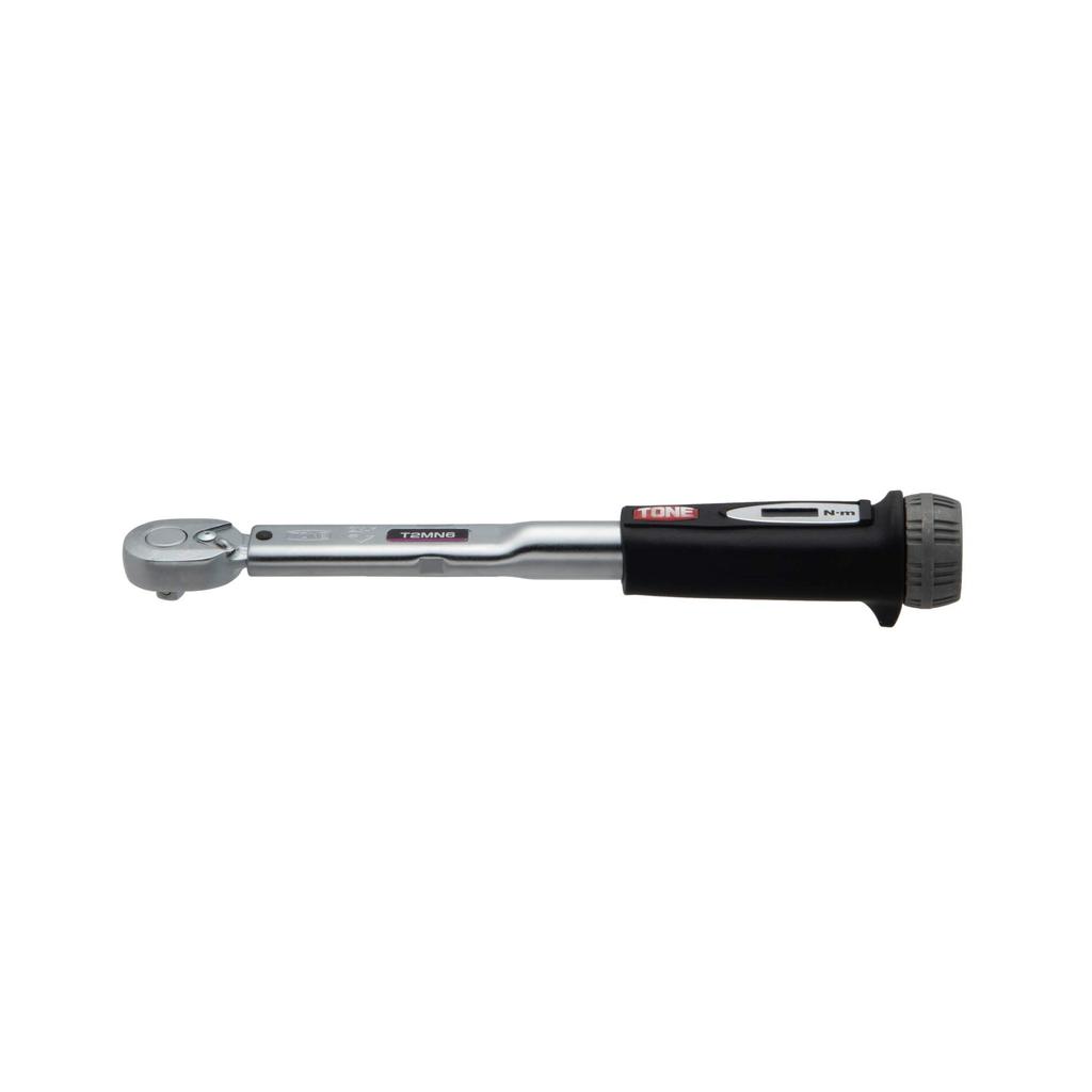 TONE Preset Torque Wrench (Direct Set Type) T2MN6-QL, 6.35mm (1/4") Drive, Black, 6N·m