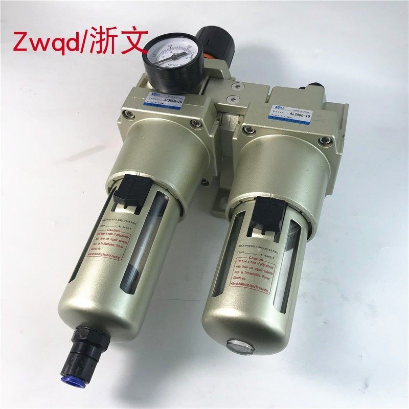3 ซม. Duplex AW5000-10D AL5000-10 Air Source Treatment Filter วาล์วลดความดัน AC5010-10