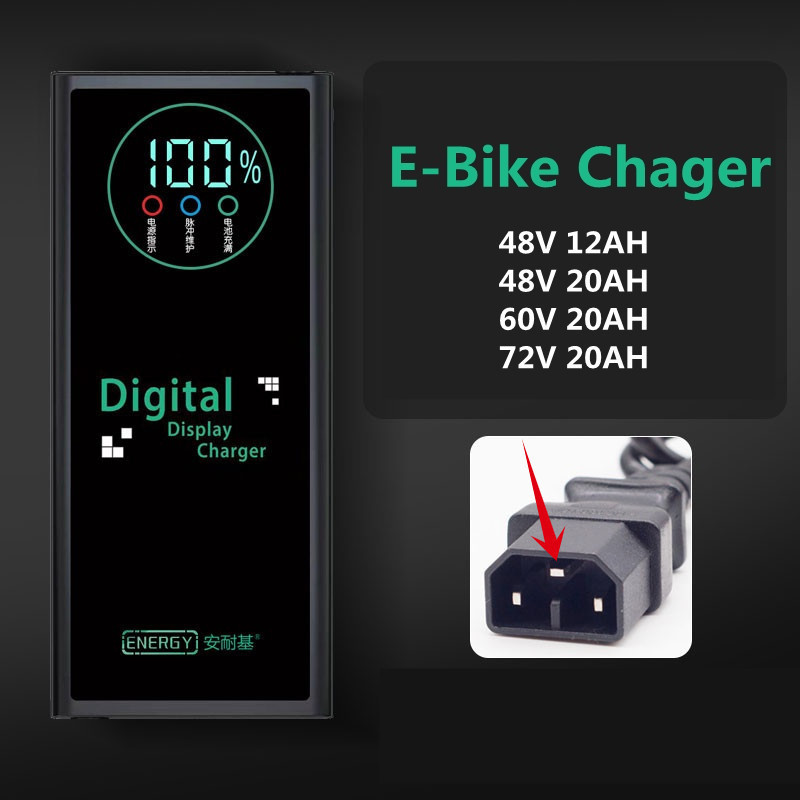 48V 12AH / 48V 20AH / 60V 20AH / 72V 20AH จอแสดงผลดิจิตอล E Bike Ebike crazyrunner