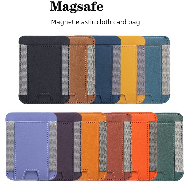 wallet men true money wallet แอปเปิล 14 ผู้ถือบัตรแม่เหล็ก แม็กเซฟ เชือกยืดหยุ่นหนังกระเป๋าเอกสารมัล