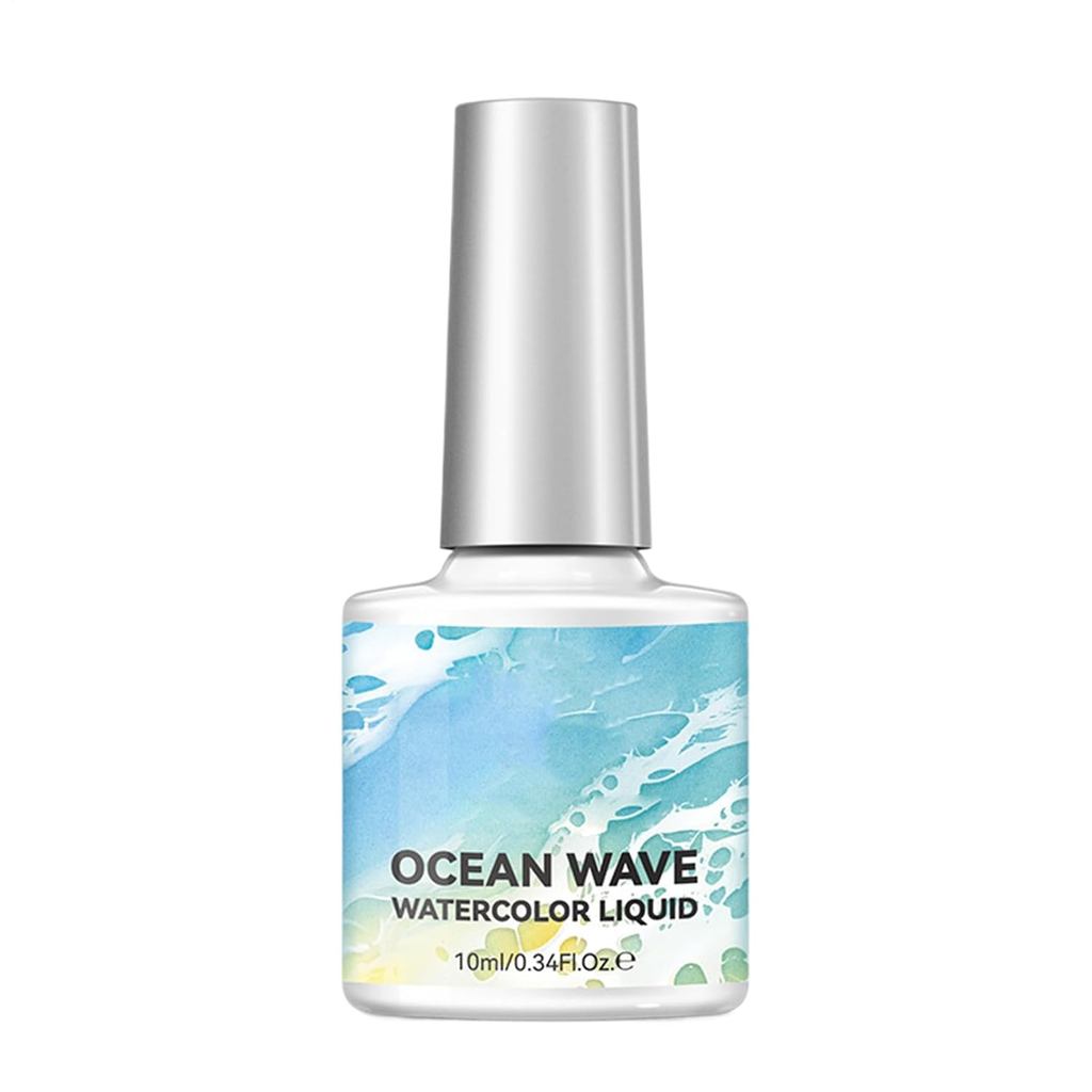 เจลทาเล็บสีน้ํา-สีของเหลวแห้งเร็ว 10 มล | Wave , Bubble Gradient, Marble Ink Gradient Gel | สําหรับ 