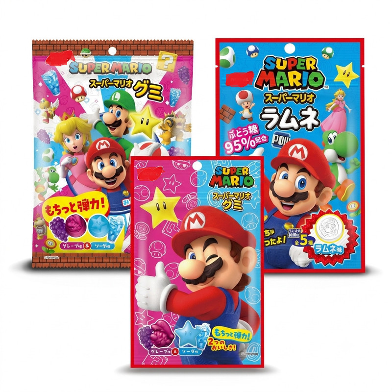 Snack Gummy Full Range Super Mario/Star/Spaceman/Smoothie/Dimensional Type LL8.24
