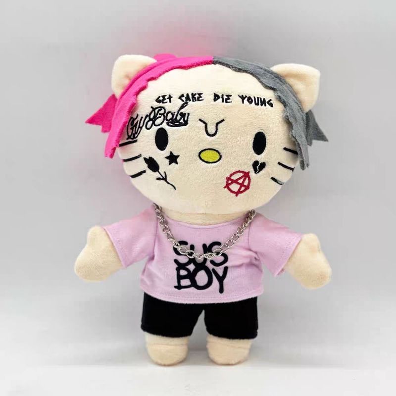 Lil Peep Lil Peep Rap Hip Hop นักร้องตุ๊กตาตุ๊กตา Hello Kitty ตุ๊กตาของขวัญ Qq26.8.25