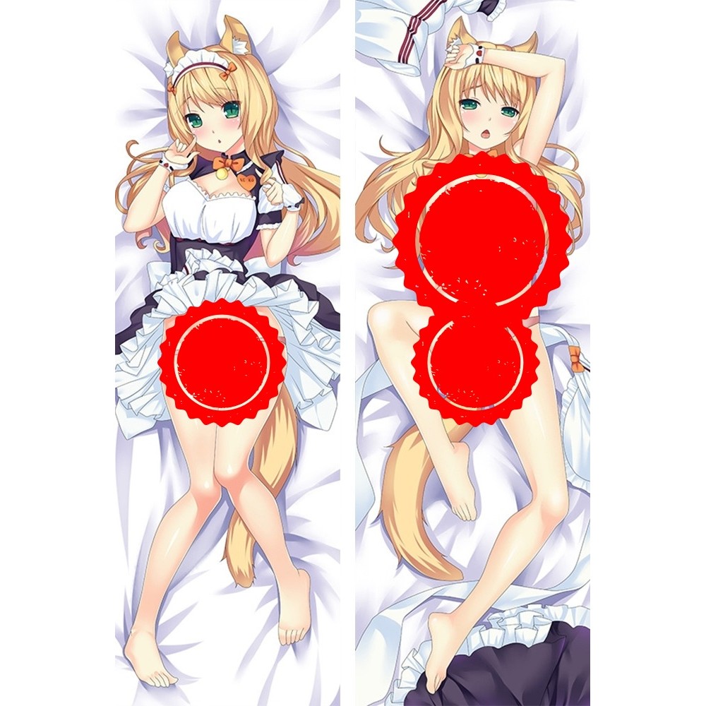 Maple Nekopara อะนิเมะ Dakimakura กอดหมอน Body Case Props พิมพ์สองด้านผ้าปูที่นอน