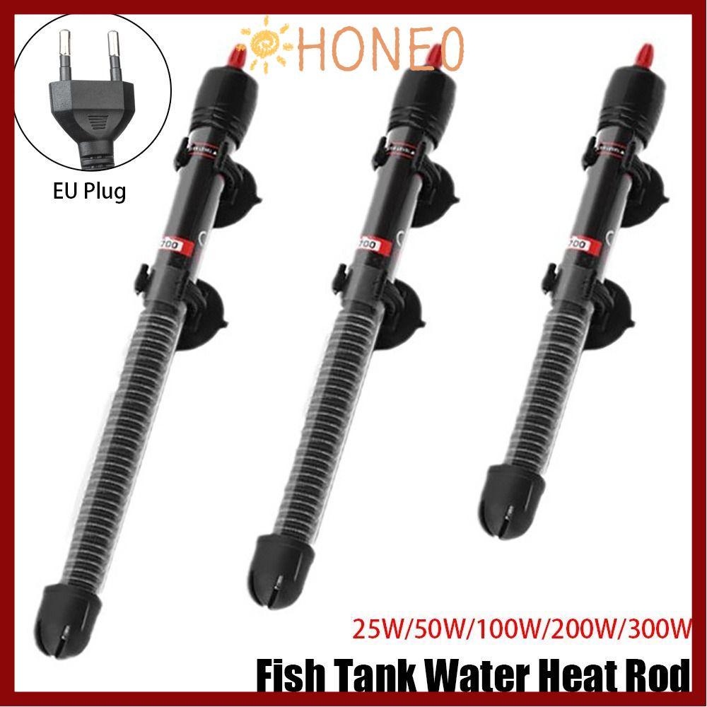HONE 1 ชิ้น Submersible เครื่องทําความร้อน, Aquarium ถังปลา 25 W/50 W/100 W/200 W/300 W Thermostat เครื่องทําความร้อน Rod, EU ปลั๊กปรับอุณหภูมิ AT700 น้ําความร้อน Rod