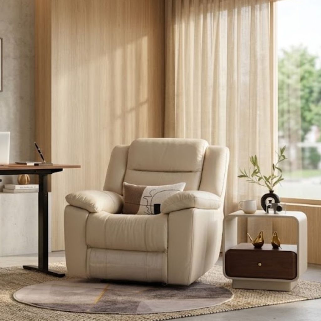 SB Design Square เก้าอี้ปรับเอน รุ่น MATIN สีครีม (110x88x76 ซม.) แบรนด์ SOFA SOLUTIONS