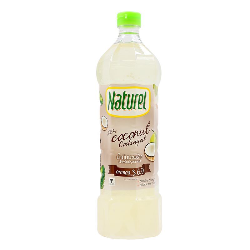 เนเชอเรลน้ำมันมะพร้าว 1ลิตร Naturel Coconut Cooking Oil 1ltr. [หมายเลขบาร์โค้ด 8850581116100 ]