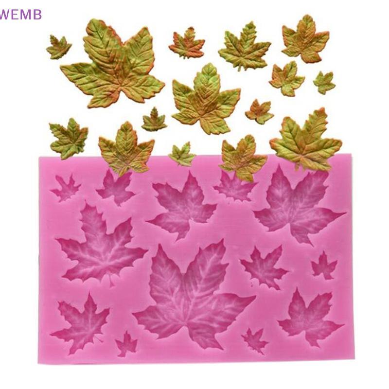 WEMB Rose Leaf แม่พิมพ์ซิลิโคนใบ Fondant DIY เครื่องมือตกแต่งเค้ก Candy ช็อกโกแลตใหม่
