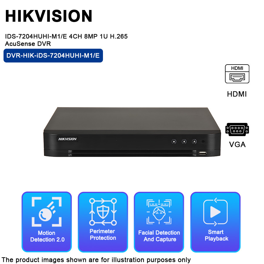 HIKVISION IDS-7204HUHI-M1/E 4CH 8MP 1U H.265 AcuSense DVR