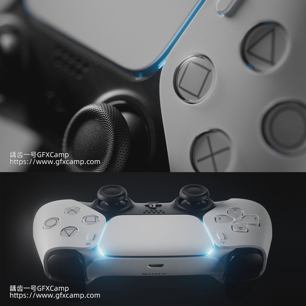 Cinema 4D C4D Gamepad การสร้างแบบจําลองสติกเกอร์เรนเดอร์การสอนพื้นฐานคําบรรยายภาษาจีน