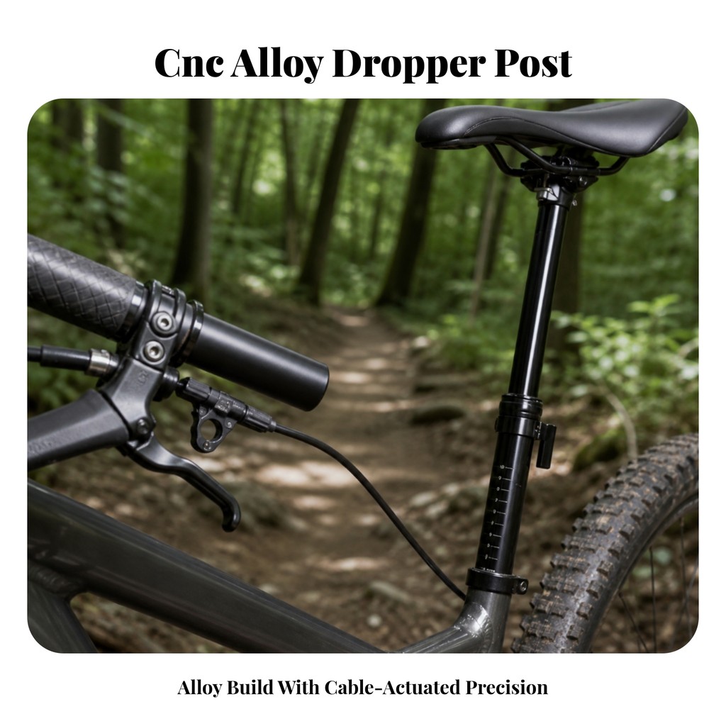 Dropper Seatpost พร้อม Actuator ไฮดรอลิกปรับ Seatpost พร้อม Lever Dropper Actuator Smooth Bike Part 
