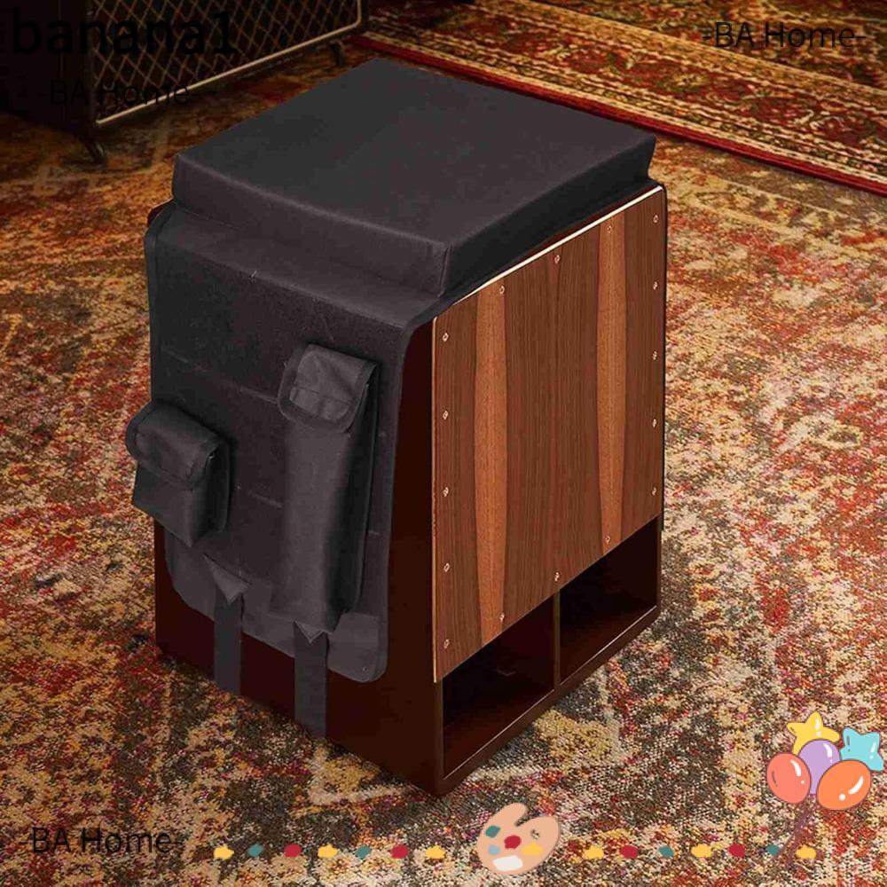 BANA Cajon เบาะรองนั่งกลอง, ฐานกันลื่นน้ําหนักเบา Cajon , แบบพกพา Ergonomic ปรับสาย 2 กระเป๋าด้านข้า