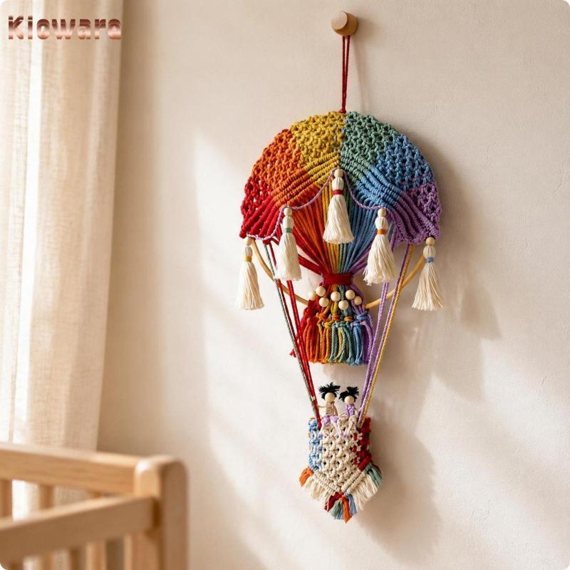 [Kloware] Boho Chic บอลลูนทอมือพรมศิลปะสําหรับห้องนั่งเล่นและตกแต่งห้องนอน