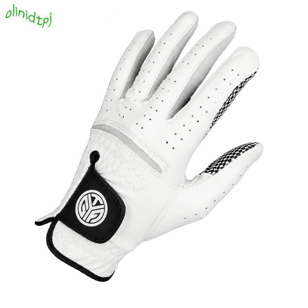 IOLINIDT Mens Golf Glove, Sheepskin Leather Golf Glove Men, ทนทานเดี่ยวน้ําหนักเบา Soft Golf Practic