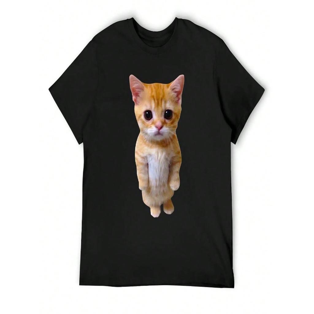 El Gato Meme Sad Crying Cat Munchkin Kitty Meme เสื้อยืด Blacks Blanks เสื้อเสื้อยืด