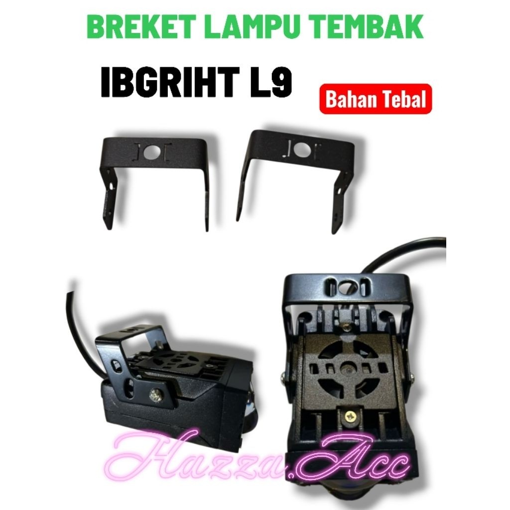 ขายึดไฟสปอร์ตไลท์รถจักรยานยนต์แบบหนา IBRIGHT L9 สีดํา